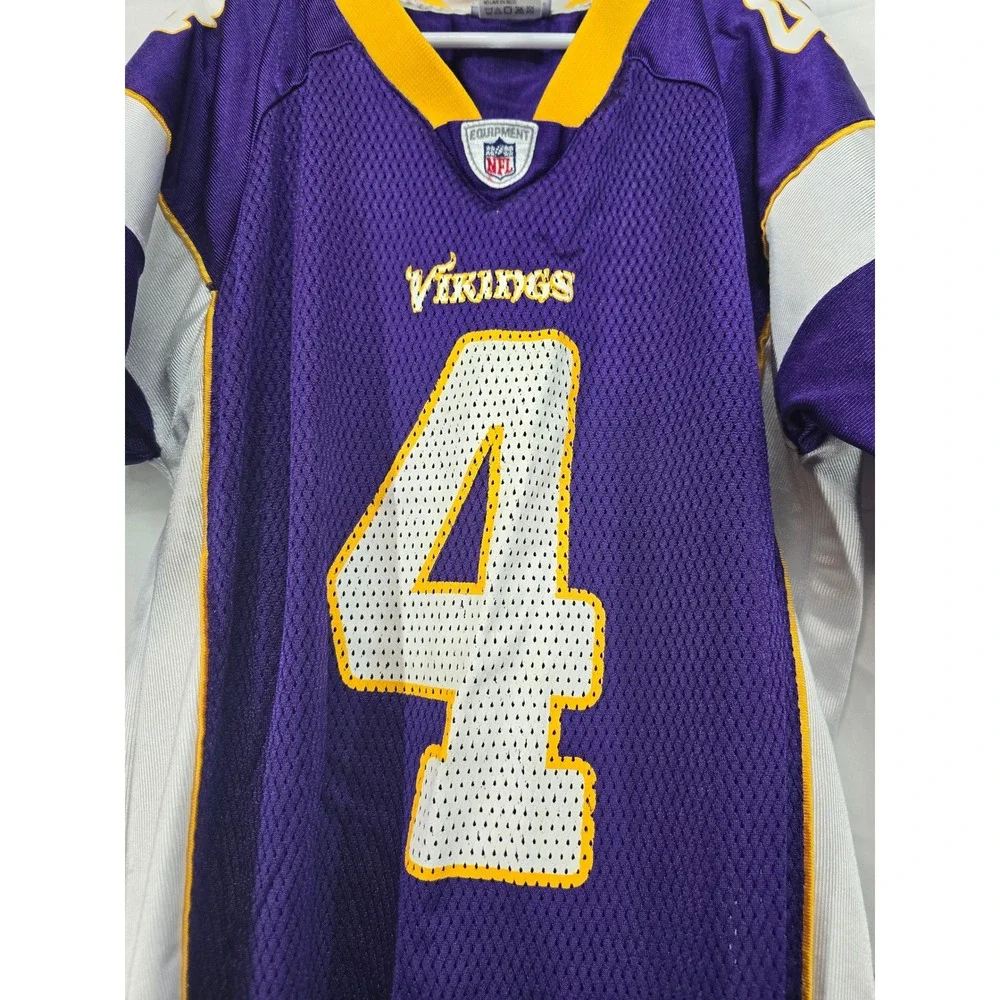 Kids Reebok Minnesota Vikings Brett Favre Purple Football Jersey‎ Size M 10-12